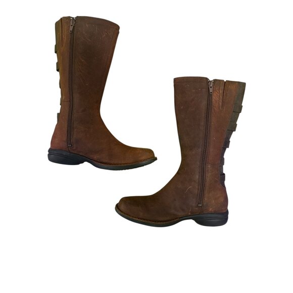 Merrel Captiva Waterproof High Boots Women 7.5 Brown Equestrian Nubuck Suede - Picture 12 of 16